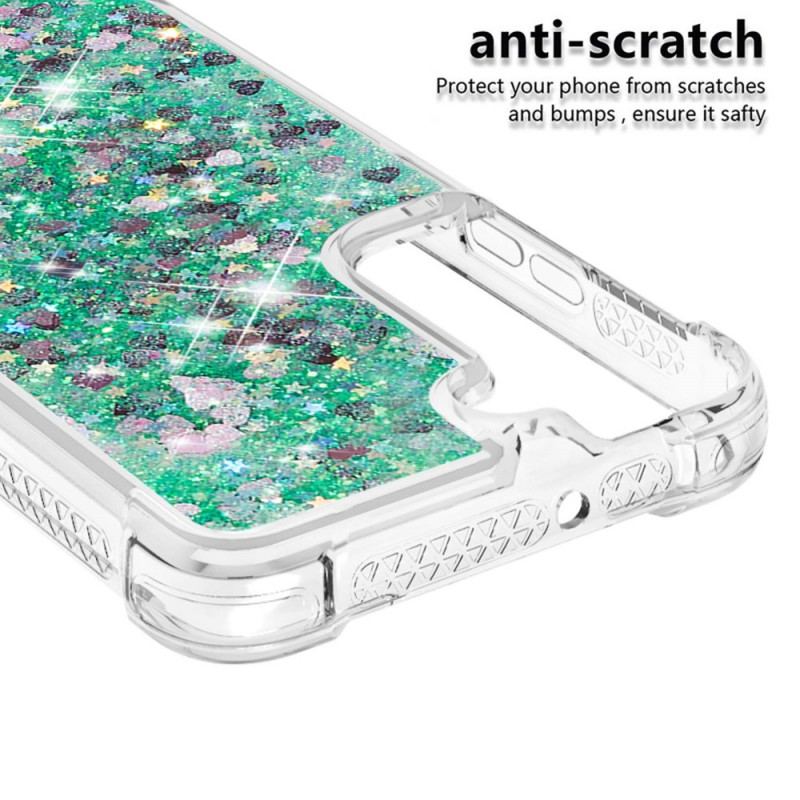 Coque Samsung Galaxy S22 Plus 5G Paillettes avec Cordon