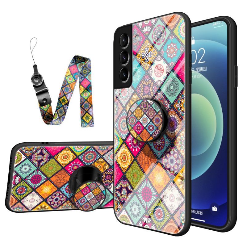 Coque Samsung Galaxy S22 Plus 5G Support Magnétique Patchwork