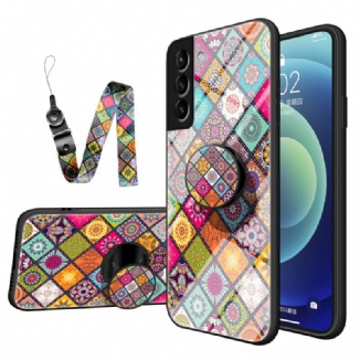 Coque Samsung Galaxy S22 Plus 5G Support Magnétique Patchwork