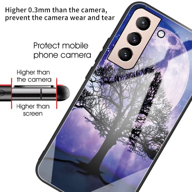 Coque Samsung Galaxy S22 Plus 5G Verre Trempé Arbre du Monde