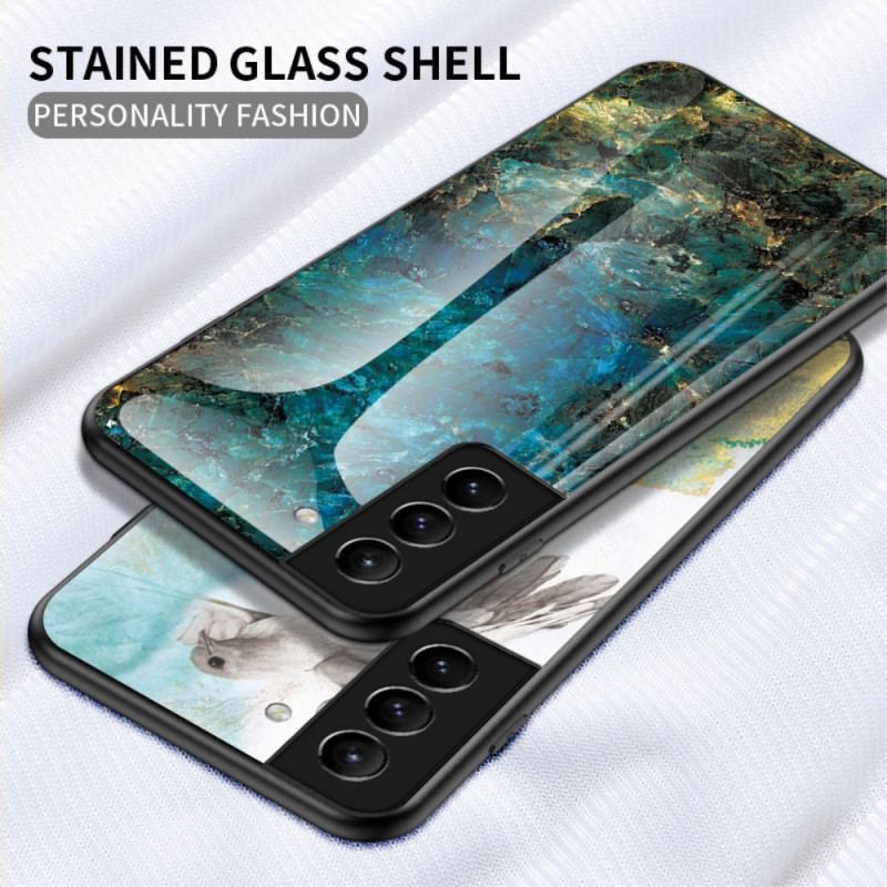 Coque Samsung Galaxy S22 Plus 5G Verre Trempé Marble Colors