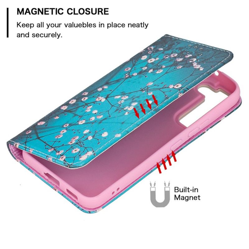 Flip Cover Samsung Galaxy S22 Plus 5G Branches Fleuries