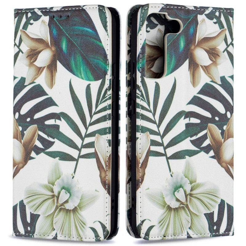 Flip Cover Samsung Galaxy S22 Plus 5G Feuilles