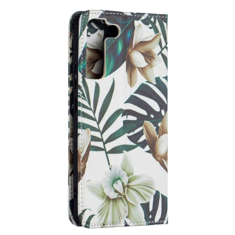 Flip Cover Samsung Galaxy S22 Plus 5G Feuilles