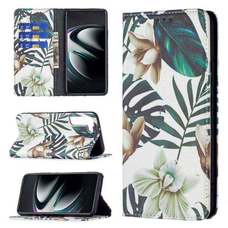 Flip Cover Samsung Galaxy S22 Plus 5G Feuilles