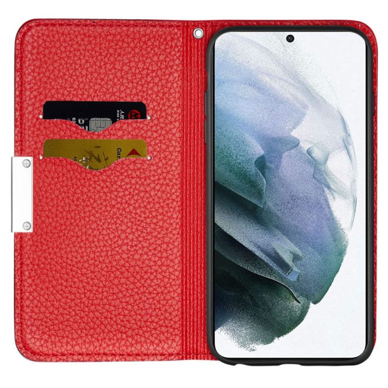 Flip Cover Samsung Galaxy S22 Plus 5G Simili Cuir Litchi Ultra Chic