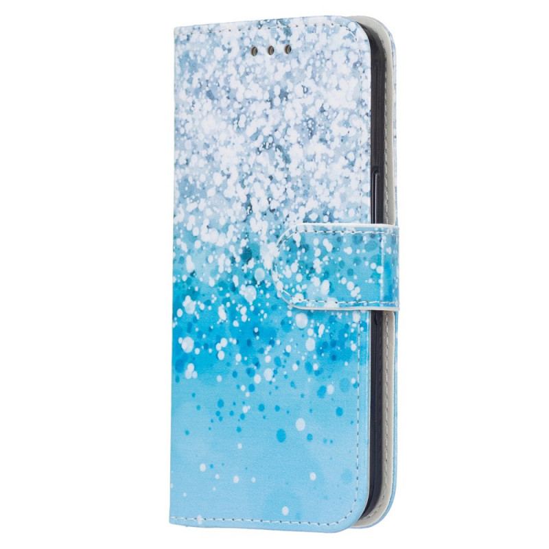 Housse Samsung Galaxy S22 Plus 5G Dégradé Paillettes Bleues