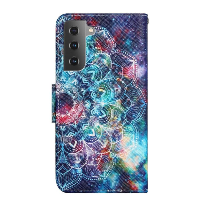 Housse Samsung Galaxy S22 Plus 5G Flashy Demi Mandala à Lanière