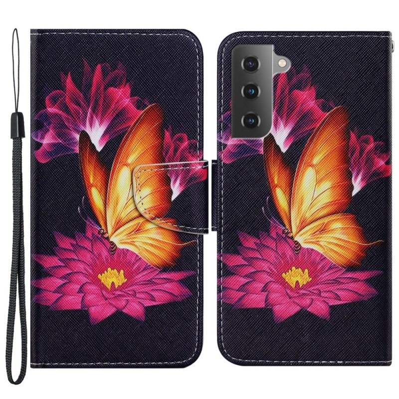 Housse Samsung Galaxy S22 Plus 5G Papillon et Lotus