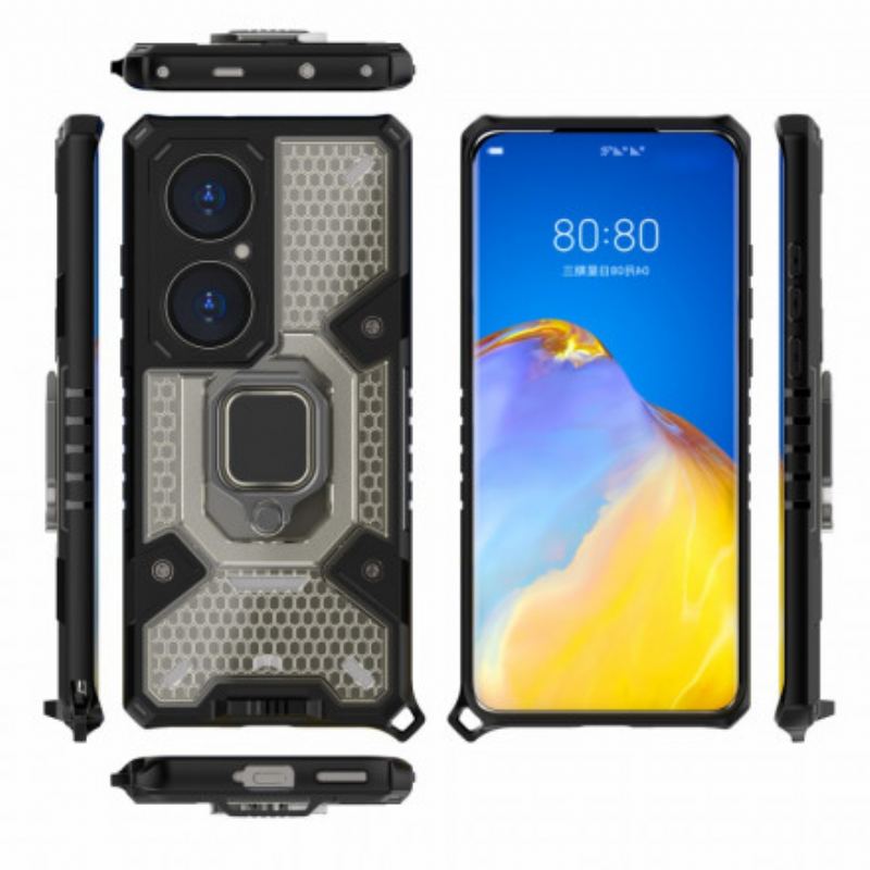 Coque Huawei P50 Pro Hybride Résistante Style Nid d'Abeille