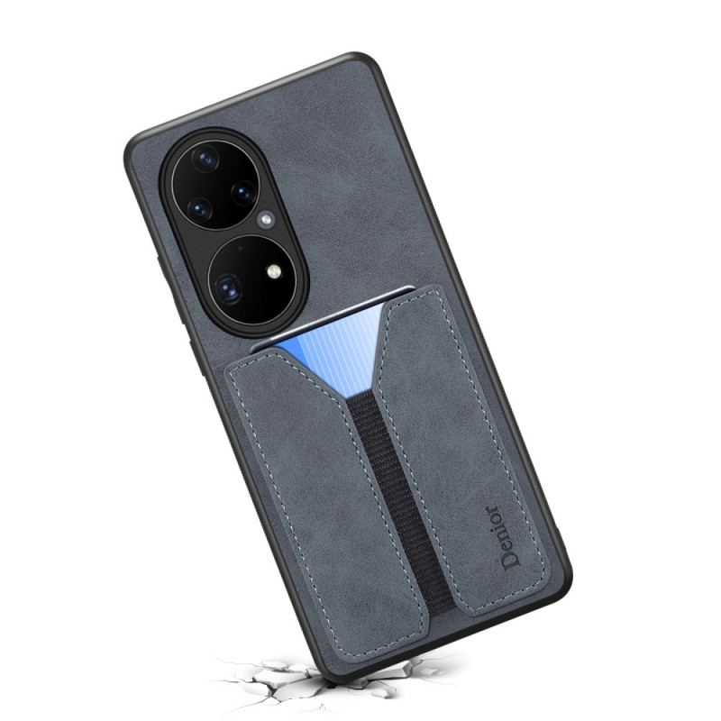 Coque Huawei P50 Pro Porte Cartes Élastique Denior