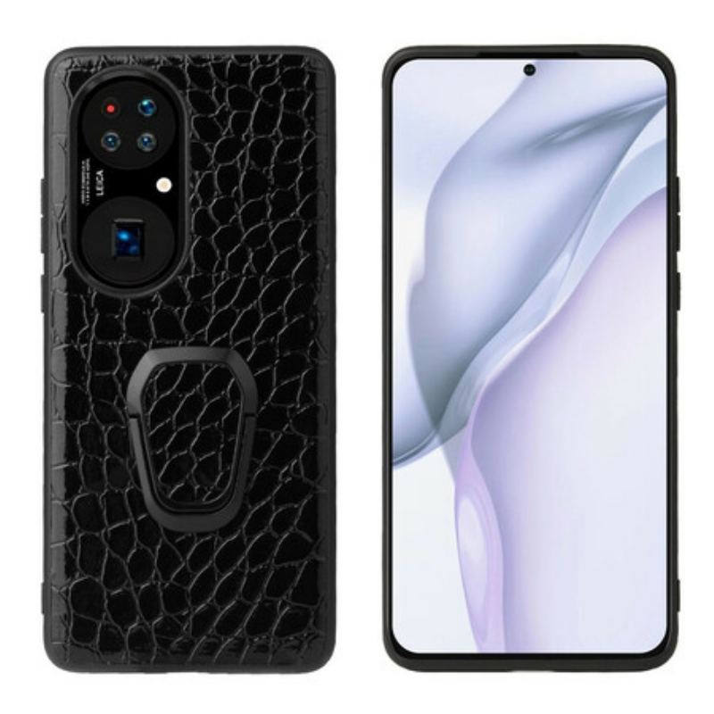 Coque Huawei P50 Pro Style Crocodile Anneau-Support