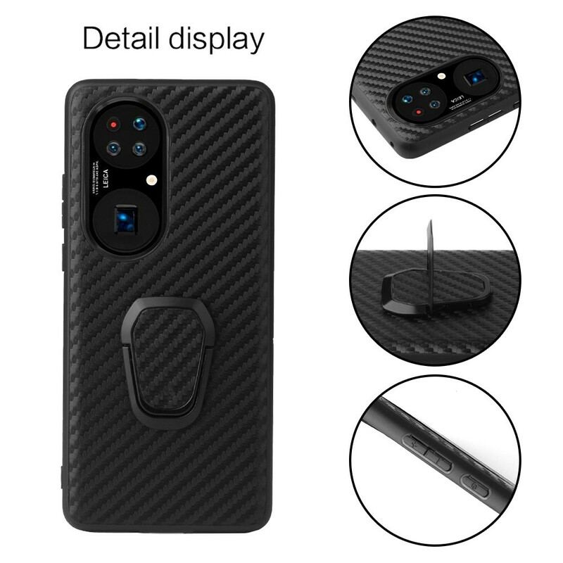 Coque Huawei P50 Pro Style Léopard Anneau-Support