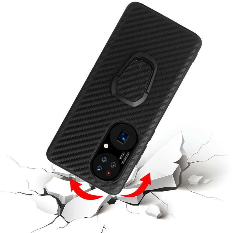 Coque Huawei P50 Pro Style Léopard Anneau-Support