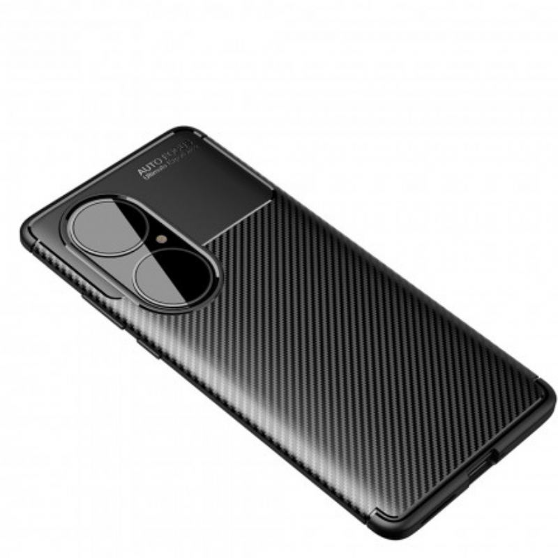 Coque Huawei P50 ProTexture Fibre Carbone Flexible