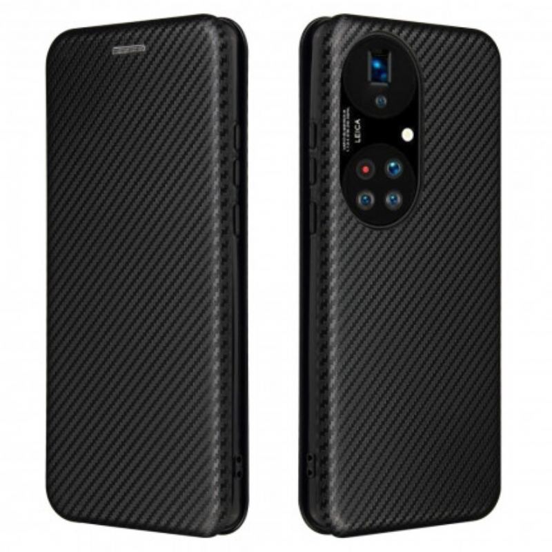 Flip Cover Huawei P50 Pro Fibre Carbone