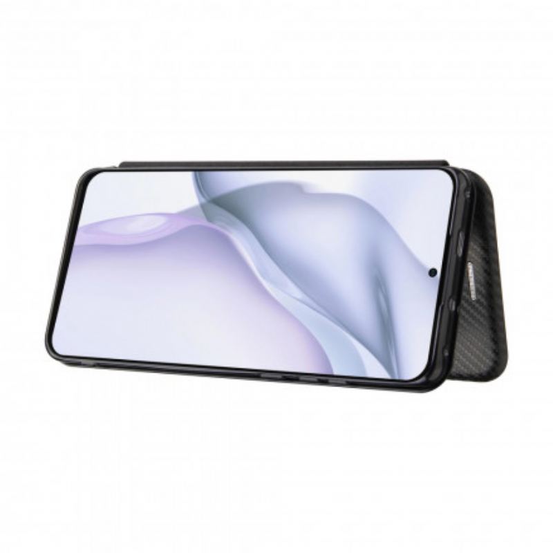 Flip Cover Huawei P50 Pro Fibre Carbone