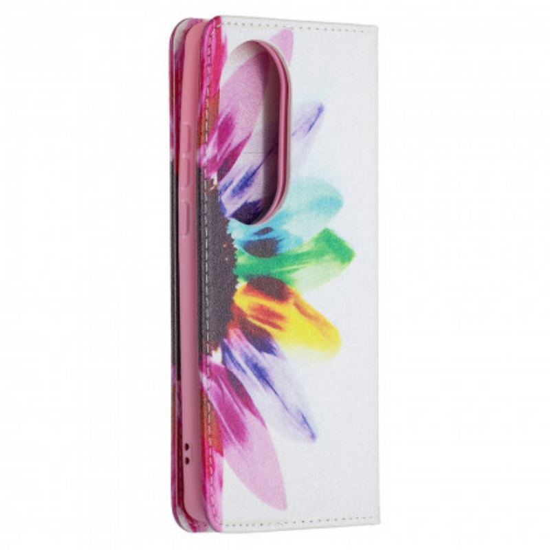 Flip Cover Huawei P50 Pro Fleur Aquarelle