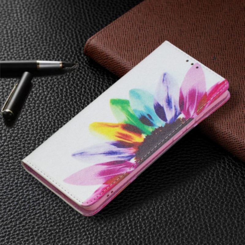 Flip Cover Huawei P50 Pro Fleur Aquarelle