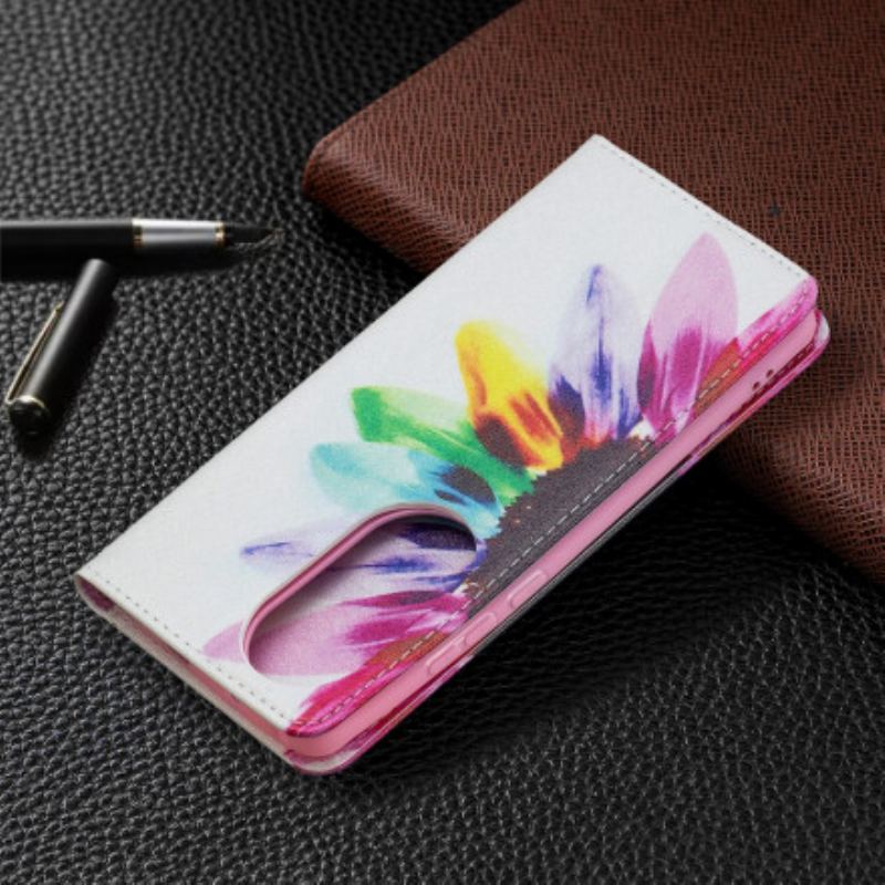 Flip Cover Huawei P50 Pro Fleur Aquarelle