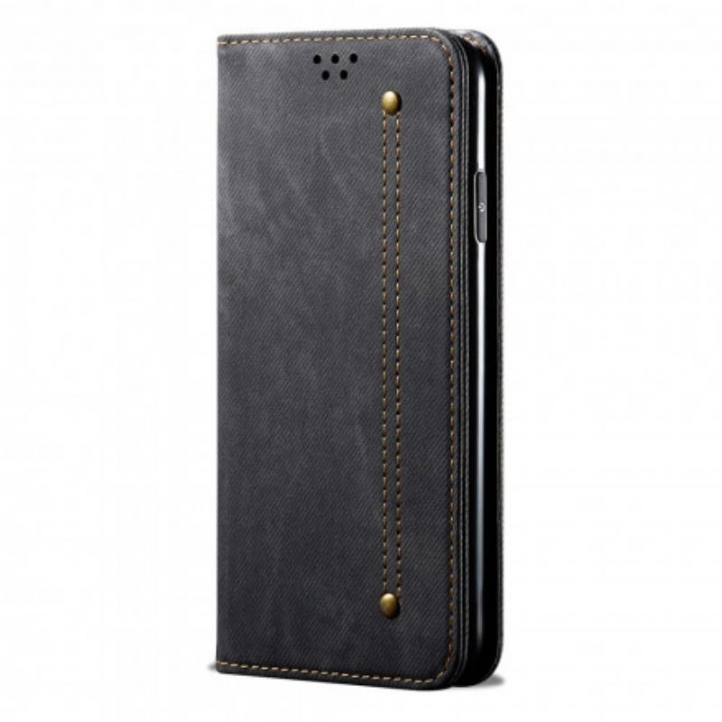 Flip Cover Huawei P50 Pro Simili Cuir Texture Jeans