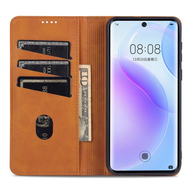 Flip Cover Huawei P50 Pro Style Cuir AZNS