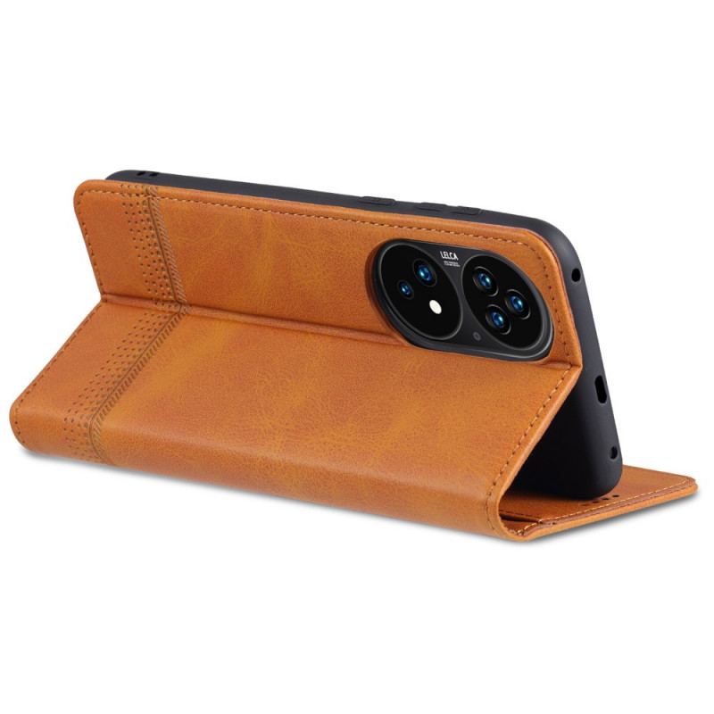 Flip Cover Huawei P50 Pro Style Cuir AZNS