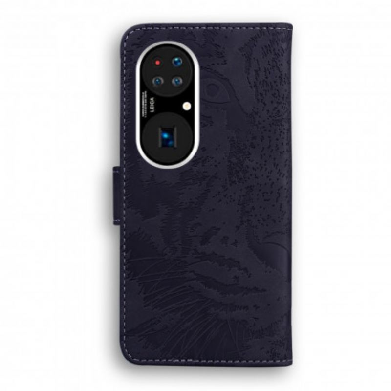 Housse Huawei P50 Pro Empreinte Face de Tigre