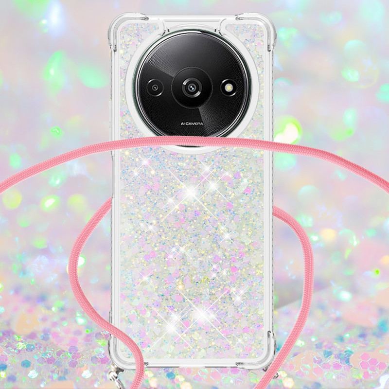 Coque à Cordon Xiaomi Redmi A3 / Poco C61 Paillettes