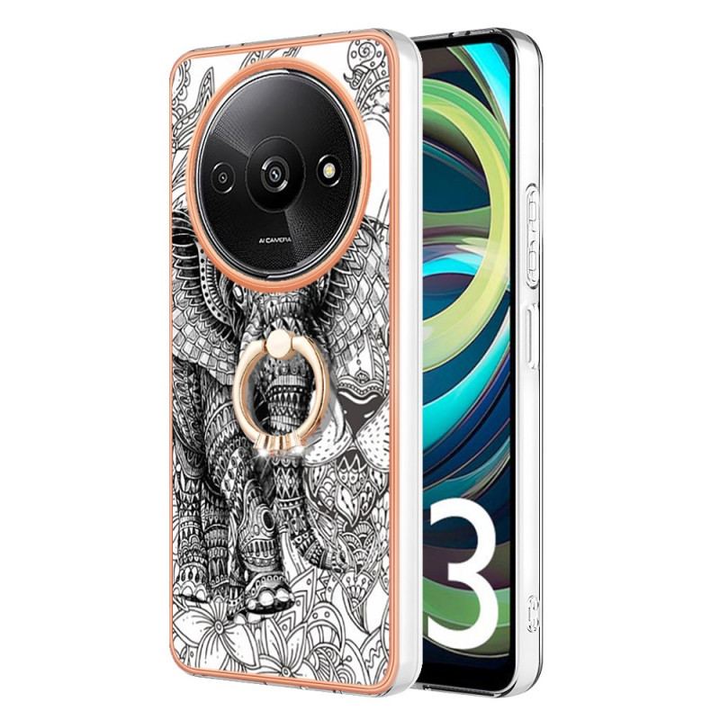 Coque Xiaomi Redmi A3 / Poco C61 Anneau-Support Éléphant Totem