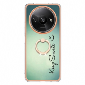 Coque Xiaomi Redmi A3 / Poco C61 Anneau-Support Keep Smile