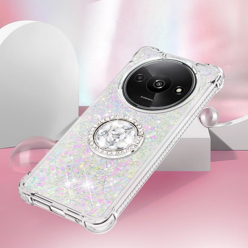 Coque Xiaomi Redmi A3 / Poco C61 Anneau-Support Paillettes