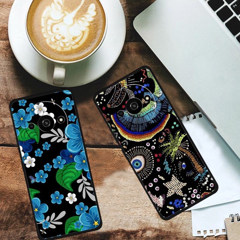 Coque Xiaomi Redmi A3 / Poco C61 Feuilles de Plantain et Fleurs d'Or