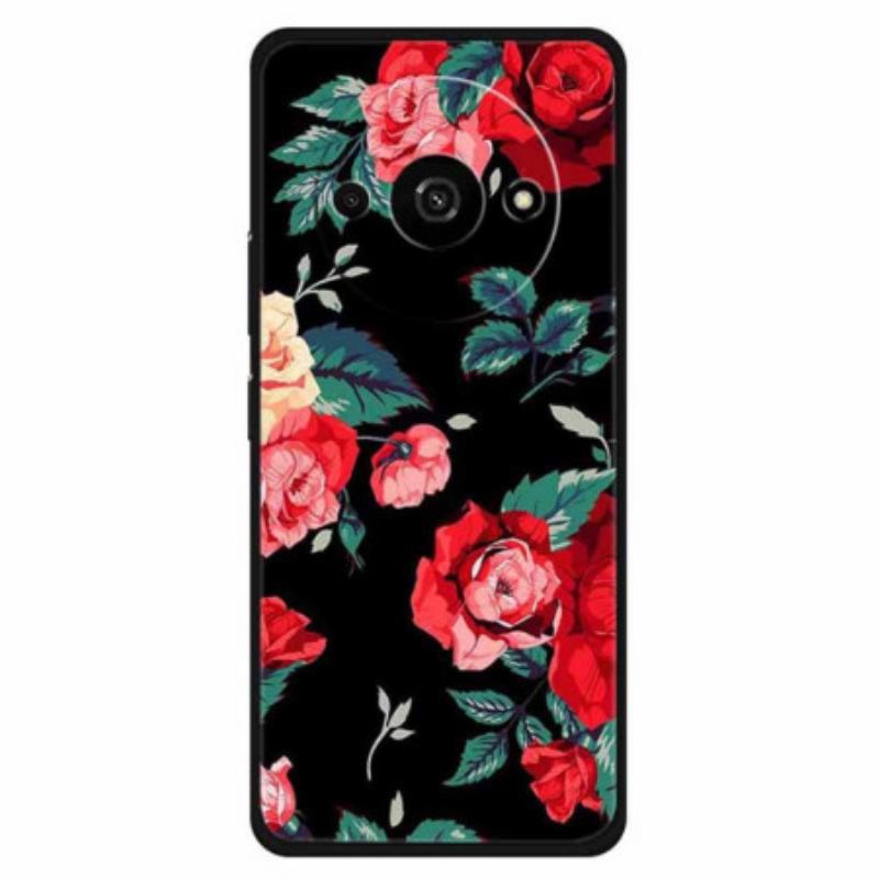 Coque Xiaomi Redmi A3 / Poco C61 Fleurs Rouges