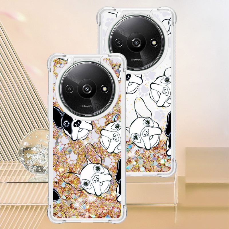 Coque Xiaomi Redmi A3 / Poco C61 Paillettes Chien