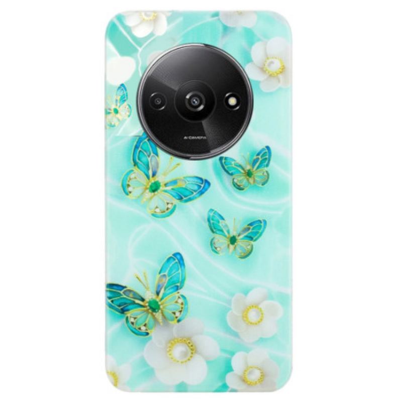 Coque Xiaomi Redmi A3 / Poco C61 Papillons et Fleurs