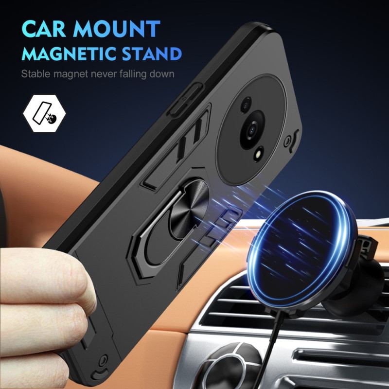 Coque Xiaomi Redmi A3 / Poco C61 Support de Voiture et Anneau Rotatif