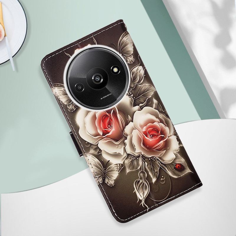 Housse Xiaomi Redmi A3 / Poco C61 Bouquet de Roses à Lanière