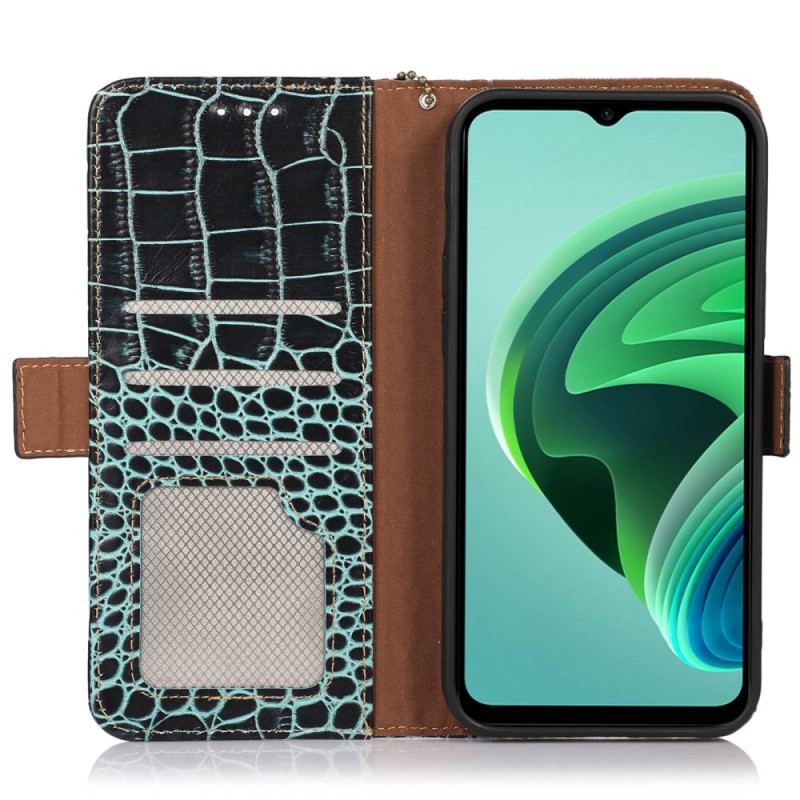 Housse Xiaomi Redmi A3 / Poco C61 Cuir Texture Crocodile