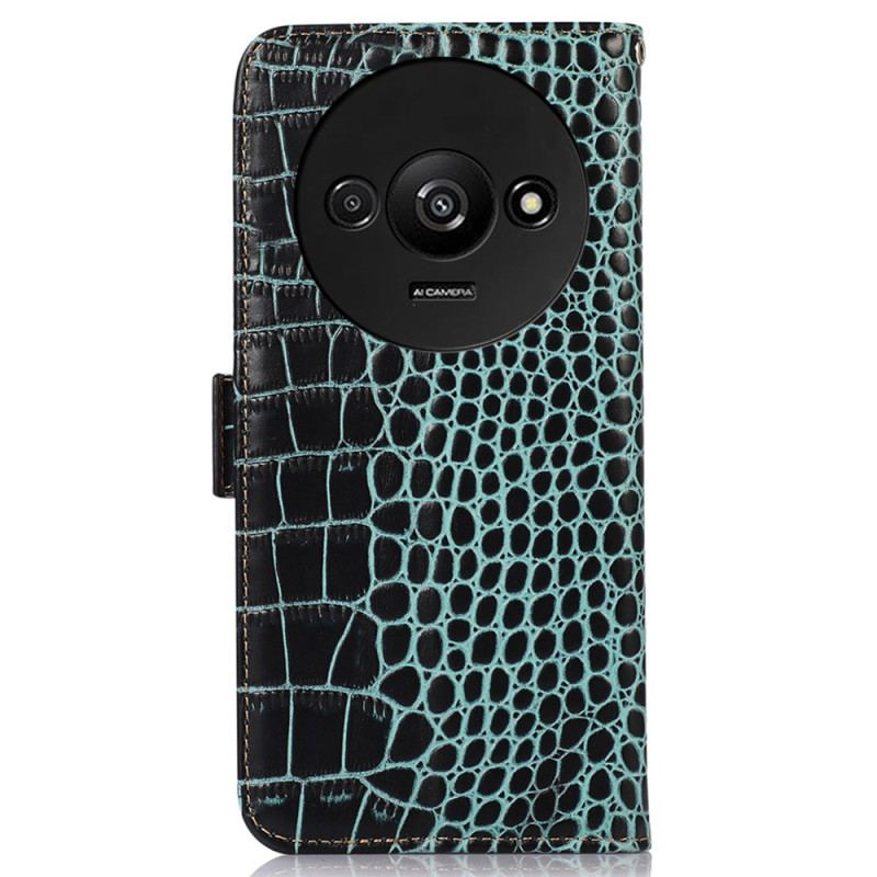 Housse Xiaomi Redmi A3 / Poco C61 Cuir Texture Crocodile