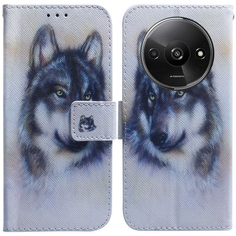 Housse Xiaomi Redmi A3 / Poco C61 Loup Aquarelle