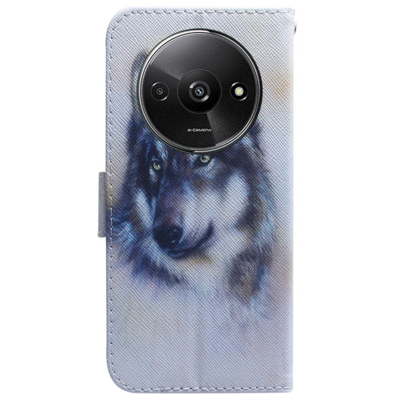 Housse Xiaomi Redmi A3 / Poco C61 Loup Aquarelle