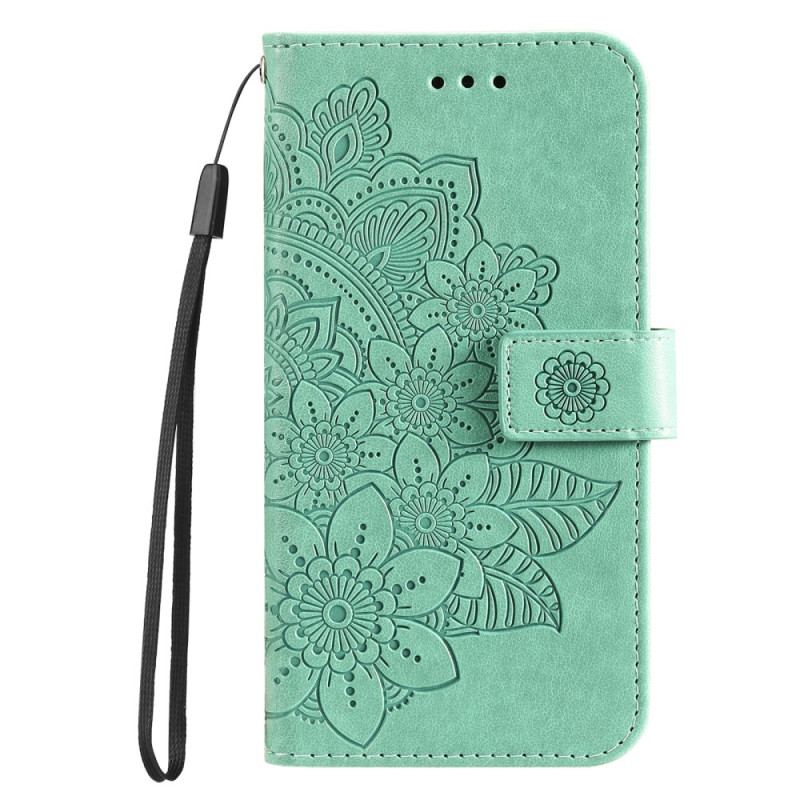 Housse Xiaomi Redmi A3 / Poco C61 Motif Floral avec Lanière