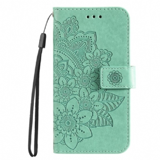 Housse Xiaomi Redmi A3 / Poco C61 Motif Floral avec Lanière