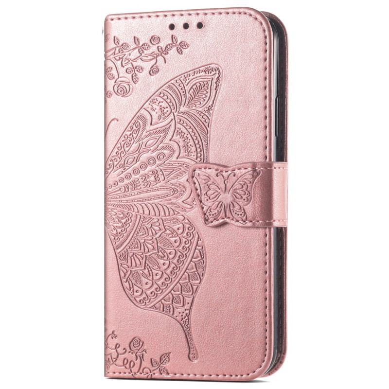 Housse Xiaomi Redmi A3 / Poco C61 Papillon Baroque à Lanière