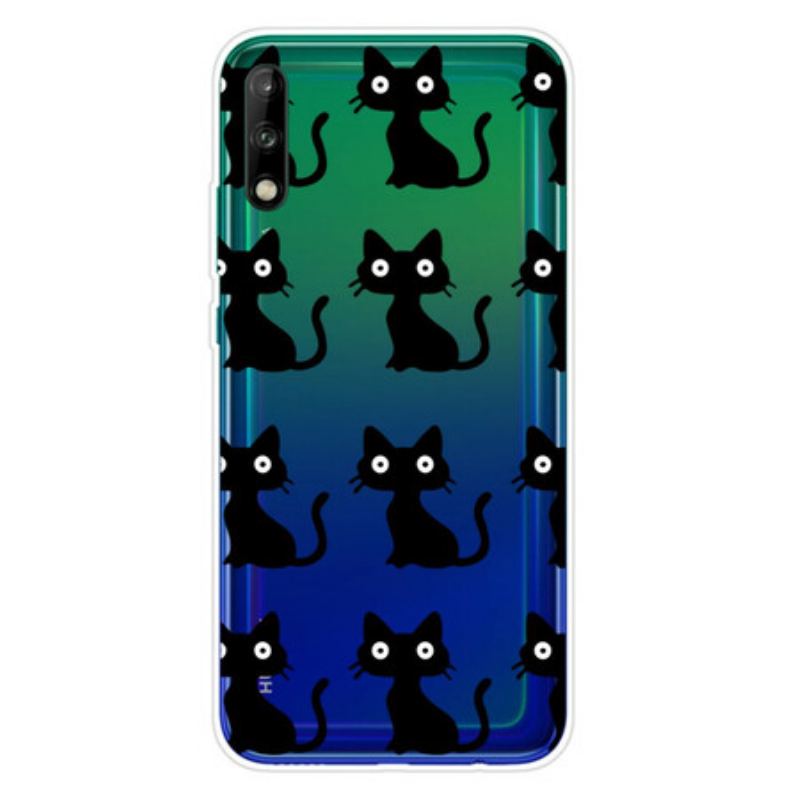 Coque Huawei P40 Lite E / Y7p Multiples Chats Noirs