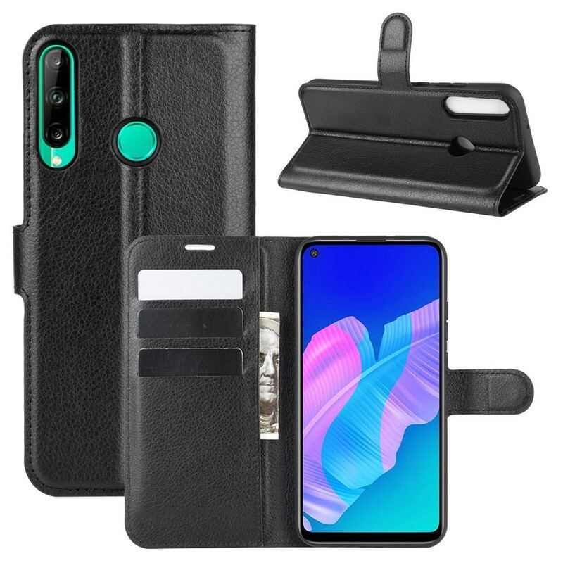 Housse Huawei P40 Lite E / Y7p Simili Cuir Litchi Classique