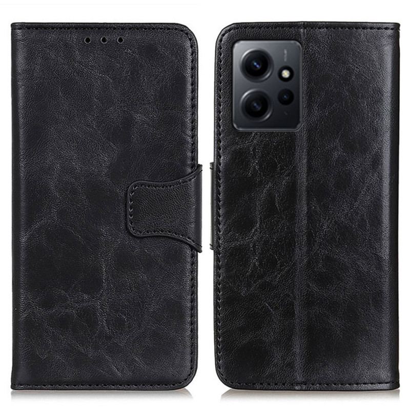 Housse Xiaomi Redmi Note 12 4G Cuir Fendu Fermoir Réversible