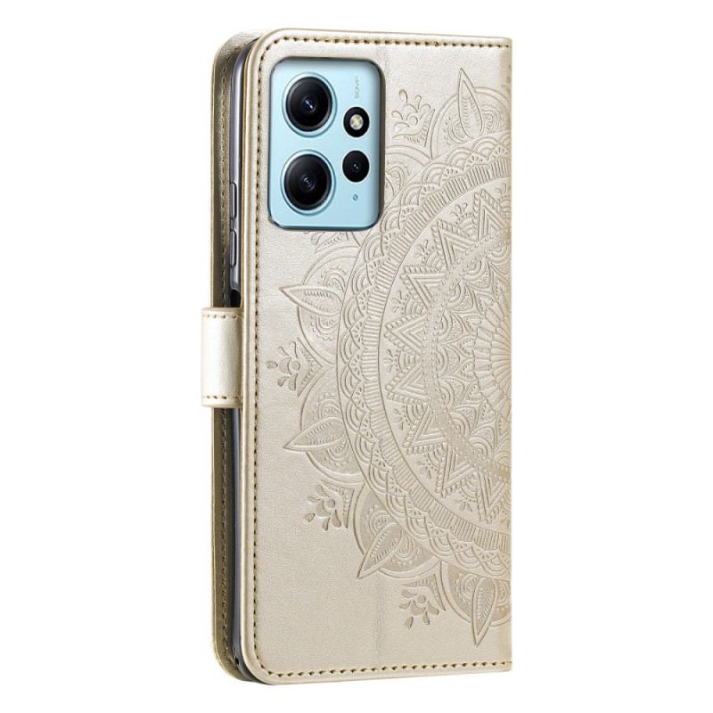 Housse Xiaomi Redmi Note 12 4G Mandala Soleil avec Lanière