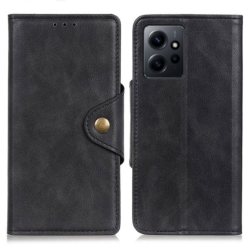 Housse Xiaomi Redmi Note 12 4G Simili Cuir Bouton Magnétique